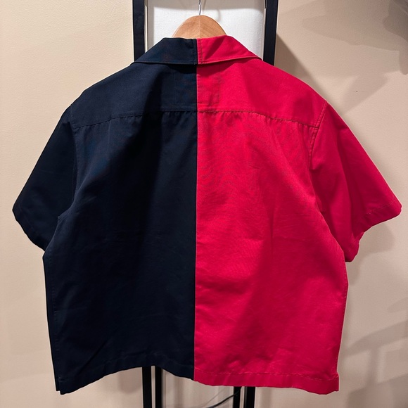 Prada Double Match FW20 Black Purple Red Horse Bowling Shirt - Picture 2 of 15